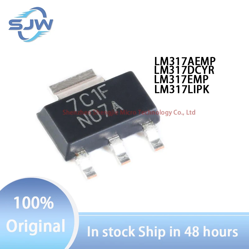 LM317AEMP LM317DCYR LM317EMP LM317LIPK SOT-223-3 SOT-223-4 SOT-89 Linear regulator (LDO) chip