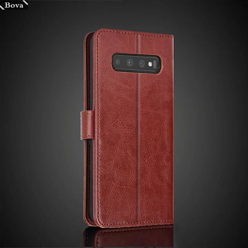 Card Holder Leather Case for Samsung Galaxy S10 + S 10 5G S10e Flip Cover Retro Wallet Pu Leather Fitted Case S10 Fundas Coque