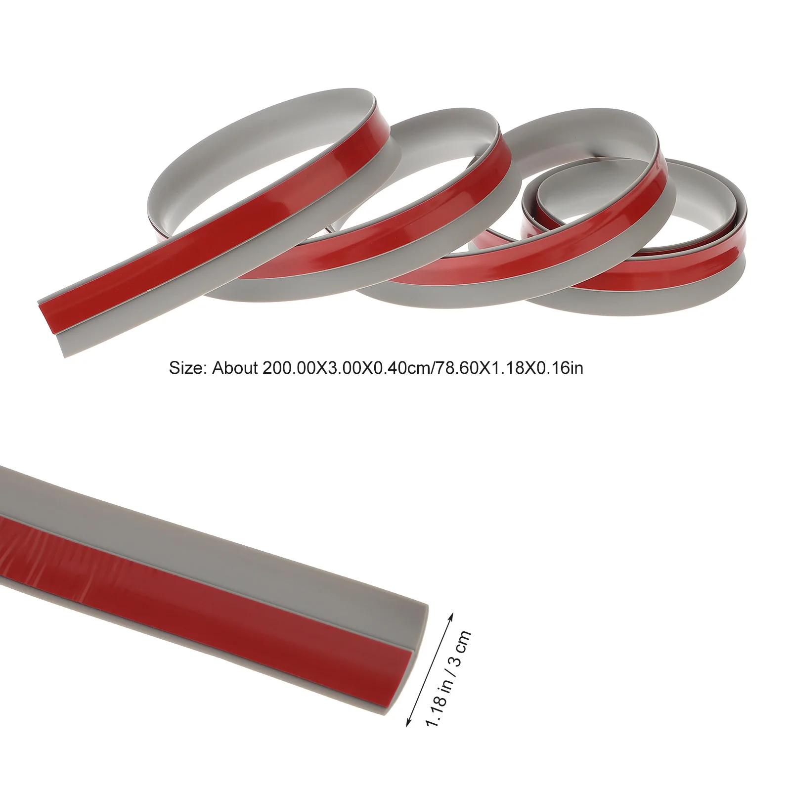 

Floor Transition 6.56ft PVC Self-Adhesive Edge Trim for 3mm Floors Carpet Floor Transition Strip Tile Edging Home Hotel