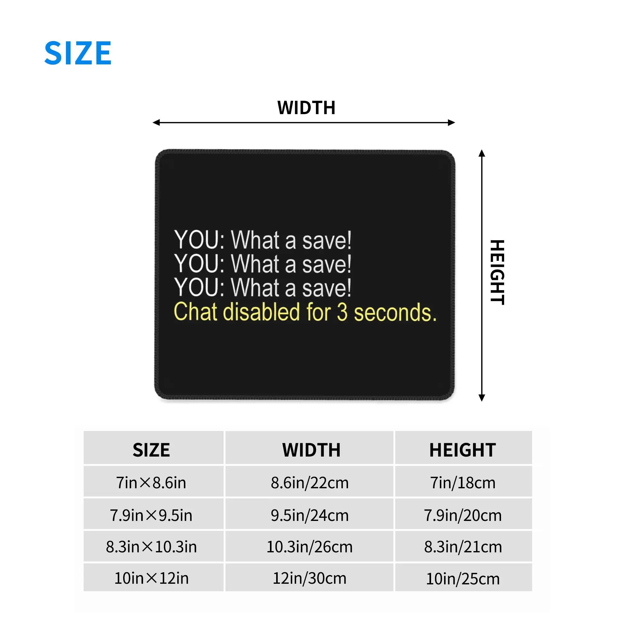 Rocket League Chat Rage ‘‘What a save!’’ Mouse Pad Computer Keyboard Mouse Mat Gamer PC Laptop Desk Mat Office Table Mats