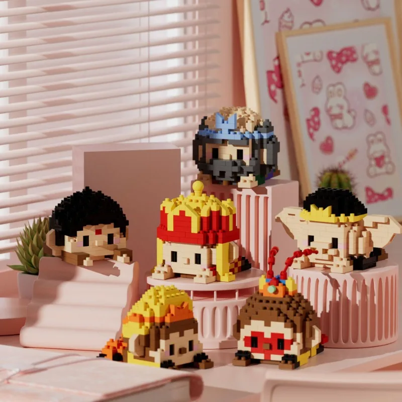 Disney-Sanrio Bonito Kuromi Mini Block Toy para Crianças, Cama Gato, Micro Partículas, Modelo de Construção, Presente de Natal