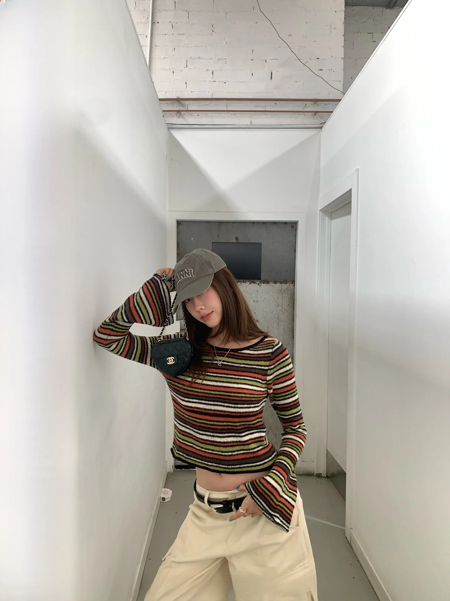 

Женский зимний свитер Ranwear 0 из шерсти, вязаный, миди, расклешенный, в стиле блогеров, модный