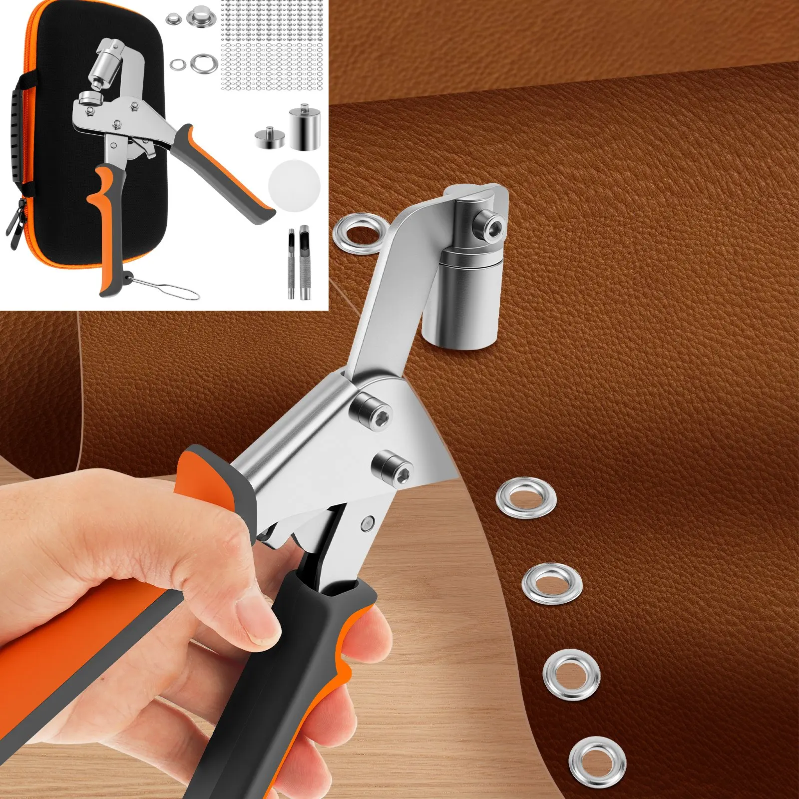 

Набор инструментов для плоскогубцев с пряжкой для брезента с 200 проушинами, 6/10 мм, набор ручных плоскогубцев для кожаного ремня, брезента