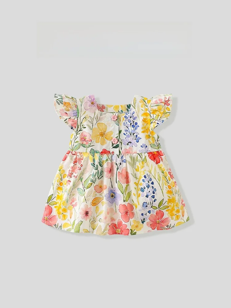 adorable-combinaison-bebe-fille-princesse-a-manches-volantes-nouees-tenue-d'Ete-mignonne-pour-bebe-de-cent-jours