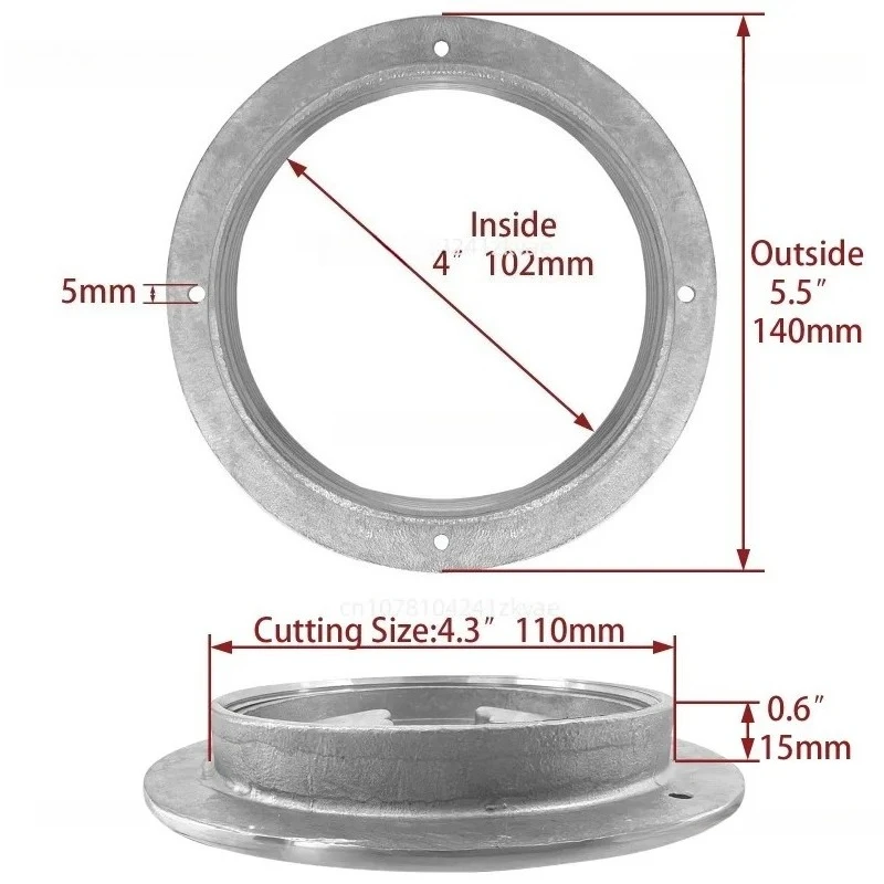 3/4/5/6 Inch Stainless Steel 316 Boat Deck Inspection Plate Round Deck Inspection Access Hatch Cover  for Yacht Marine