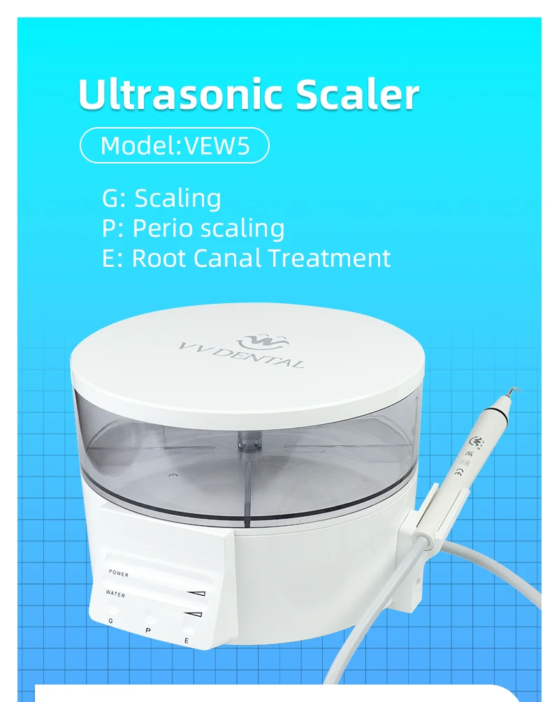VVDental Tragbarer Ultraschall-Scaler mit Abnehmbarem Handstück und Aufsätzen, Automatische Wasserversorgung, Passend für Woodpecker EMS Maschine, Dentalwerkzeuge – Detail 2