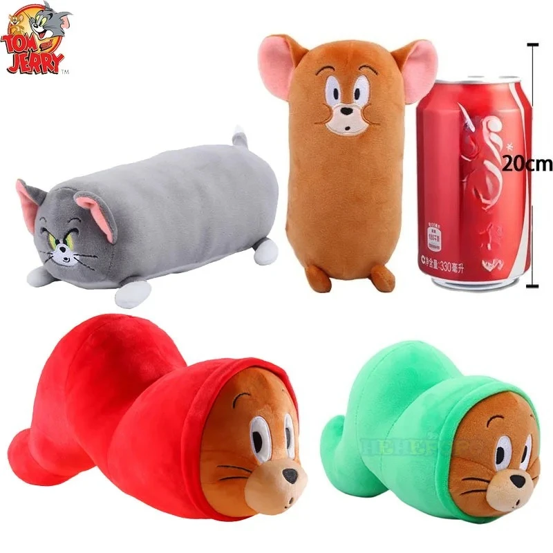 

New Cute 20cm Long Strip Tom and Jerry Plush Pillow - Movie & TV Cartoon Merchandise Stuffed Animal Toy