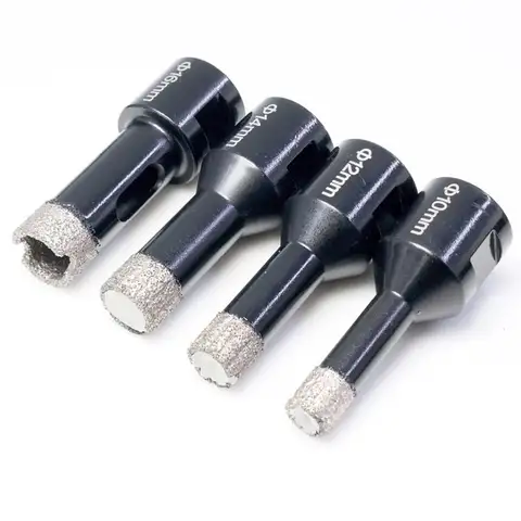 6mm-25mm 진공 M14 나사 브레이징 홀 오프너 다이아몬드 드릴링 코어 비트 앵글 그라인더 드릴 비트 (세라믹 타일, 화강암, 대리석용)