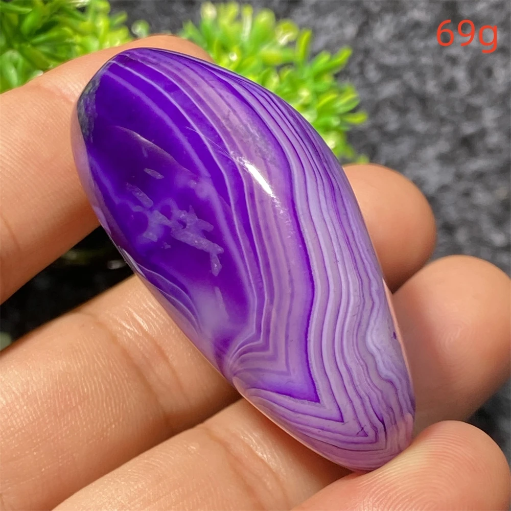 Natural Raw Stone Wrapped Silk Agate Handle Piece Chalcedony Purple Aura Healing Meditation Chakra Has His Purple Energy From Th