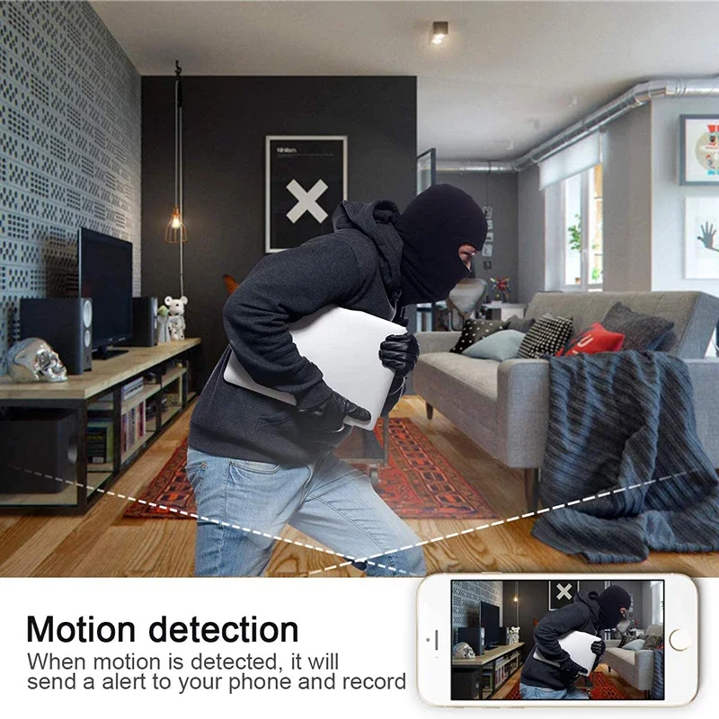 1080P WiFi Alarm Clock Camera with Wide-Angle HD Lens, IR Night Vision, Remote App Control – Home Security & Monitoring view 5