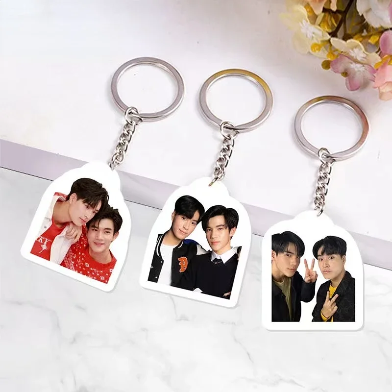 Geminifourth HD Posters Keychain Double-side Hanging Pendants Thai TV My School President Drama Stills Photos Decor Ornaments