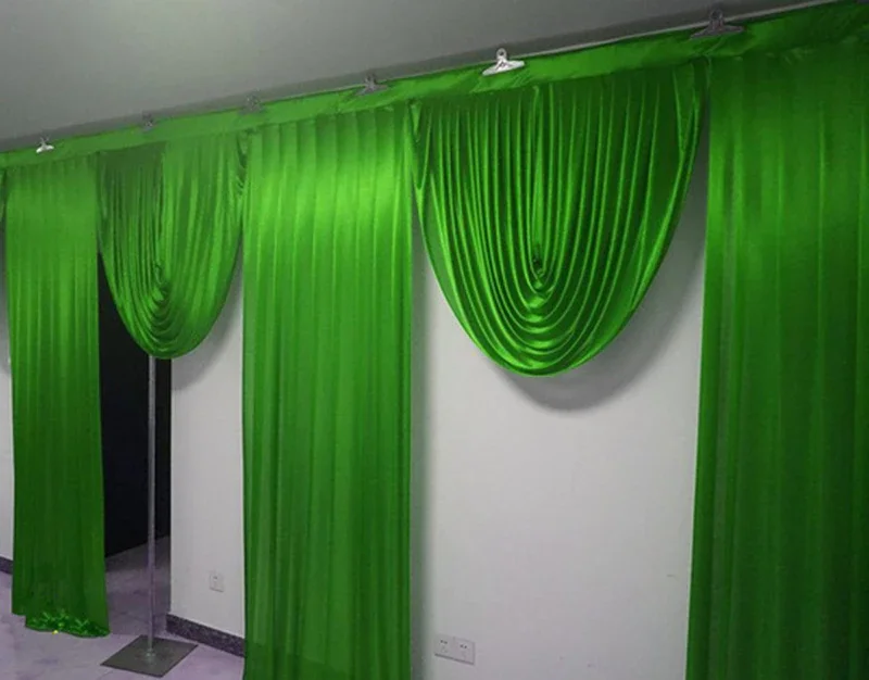 

10FT/20ft Burgundy Color wWedding Curtain Swags Drape Backdrop Party Wedding Decoration Stage Background Swags Satin Wall Drapes