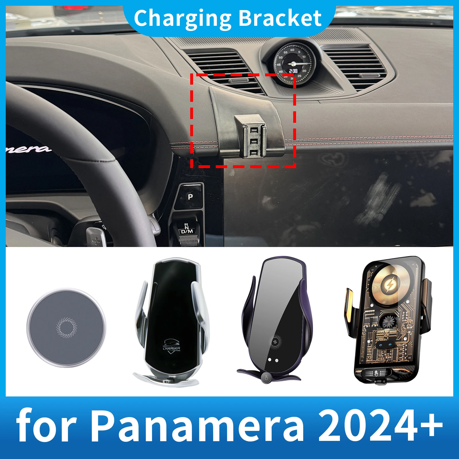 

Car Phone Holder Fit for 2024 2025 Porsche Panamera Screen Navigation GPS Bracket Base Accessories Charging