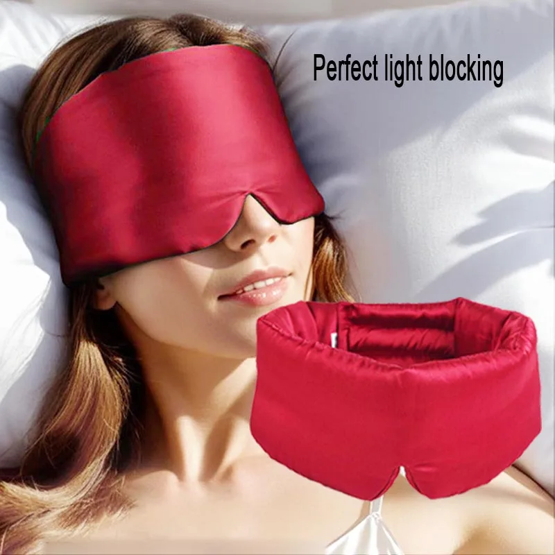 Imitated Silk Sleep Mask for Eye Cover Sleep Soft Pressureless Sleeping Mask Eye Skin Anti Wrinkles Adjustable Wide SMYZ003