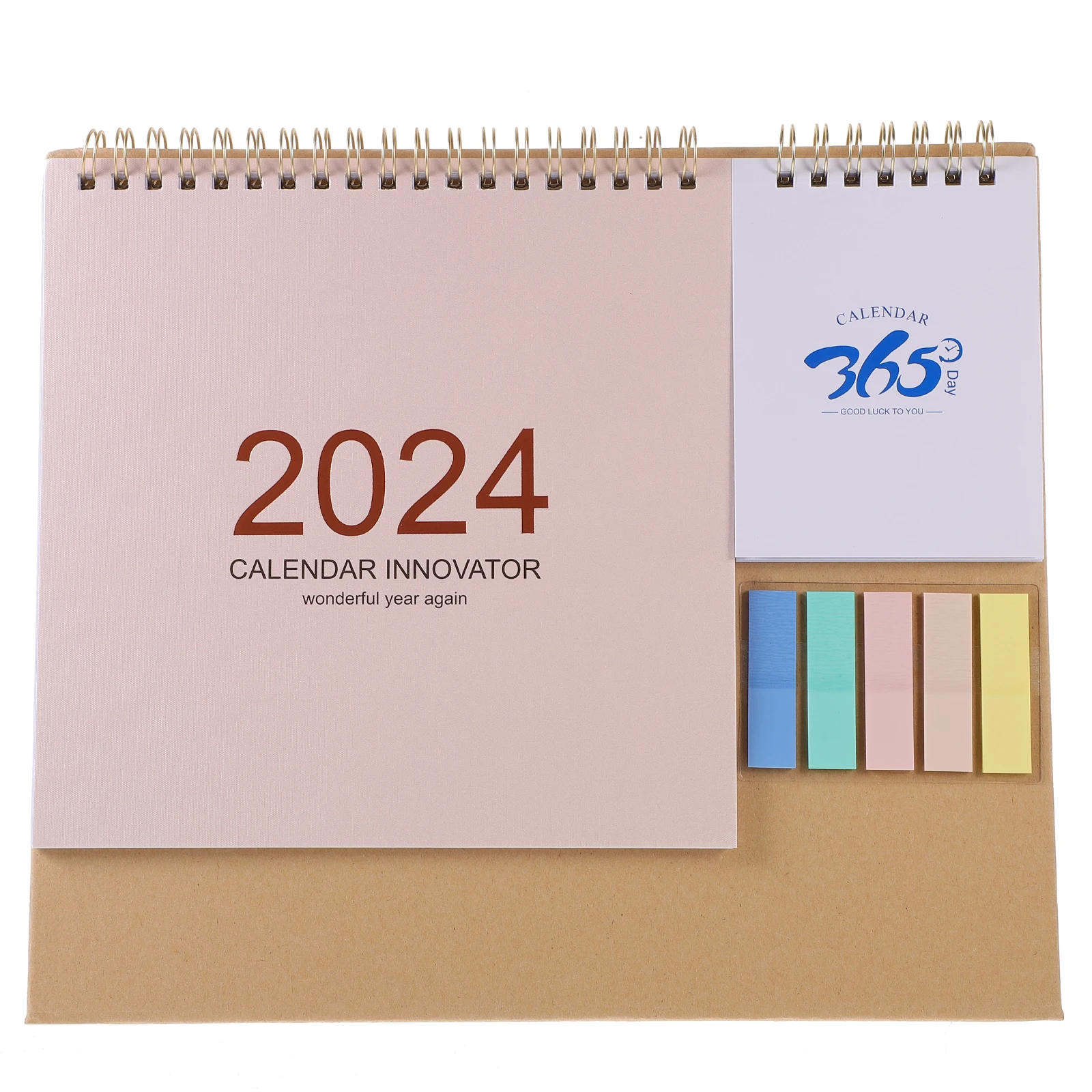 Tischkalender 2024, St. Rinderrahmen, minimalistische Business-Memo-Notizen, Tagesplaner, Bürobedarf, Tischdekoration