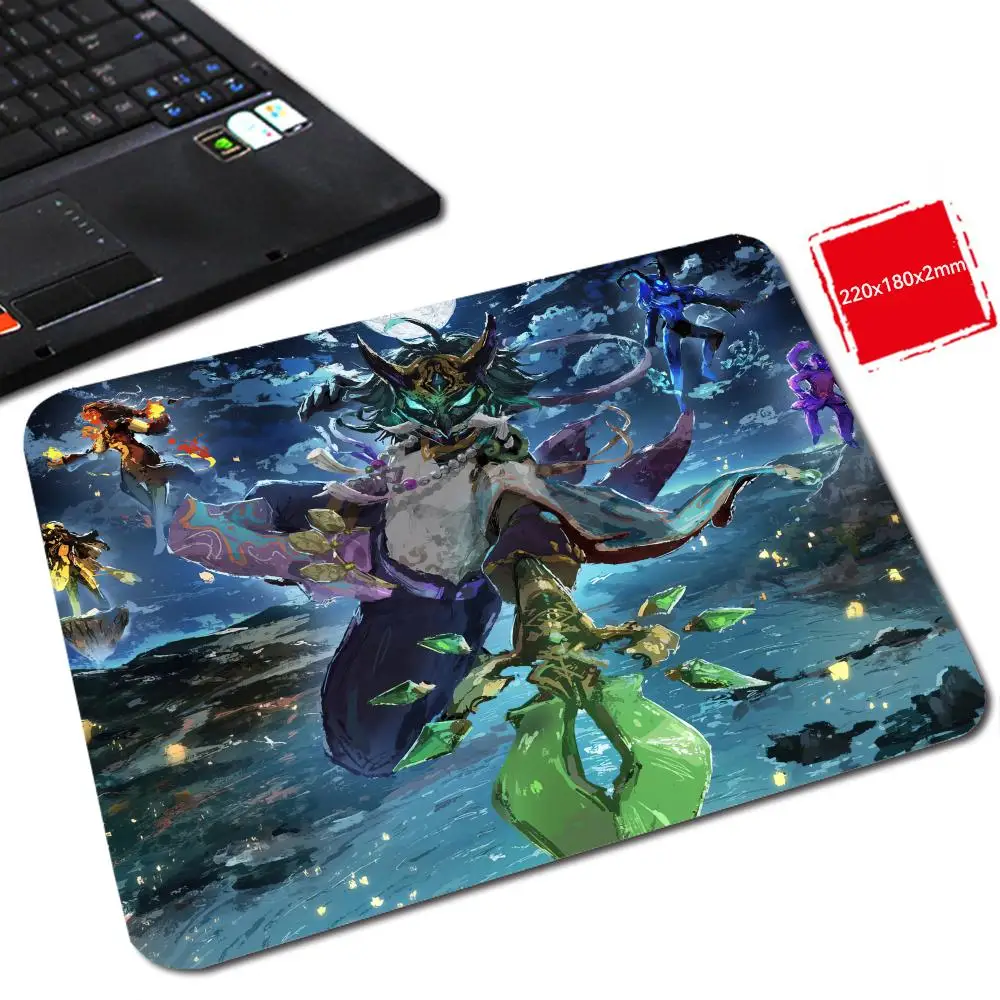 

Genshin Impact Xiao Mouse Pad Led Mouse Pad Small Mouse Pad Wrist Protector E-Sports Mouse Pad Office Supplies Desk Mat Anime G