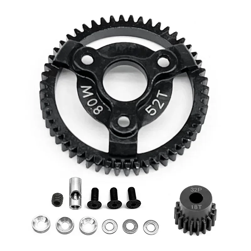 

Harden Steel Spur Main Gear 50T 52T 53T 54T 58T 60T 32Pitch 0.8M 6842 6843 3956 for RC Car 1/10 TRX Slash Stampede Rustler 4x4 V