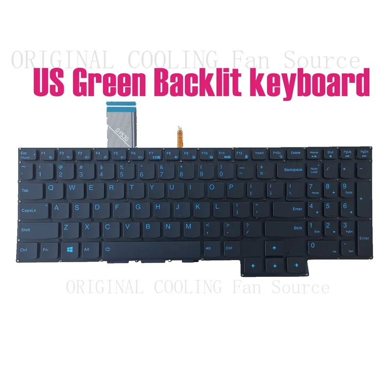R+  US Green Backlit keyboard for Lenovo Gaming 3-15ARH05(82EY)/3-15IMH05(81Y4/82CG)