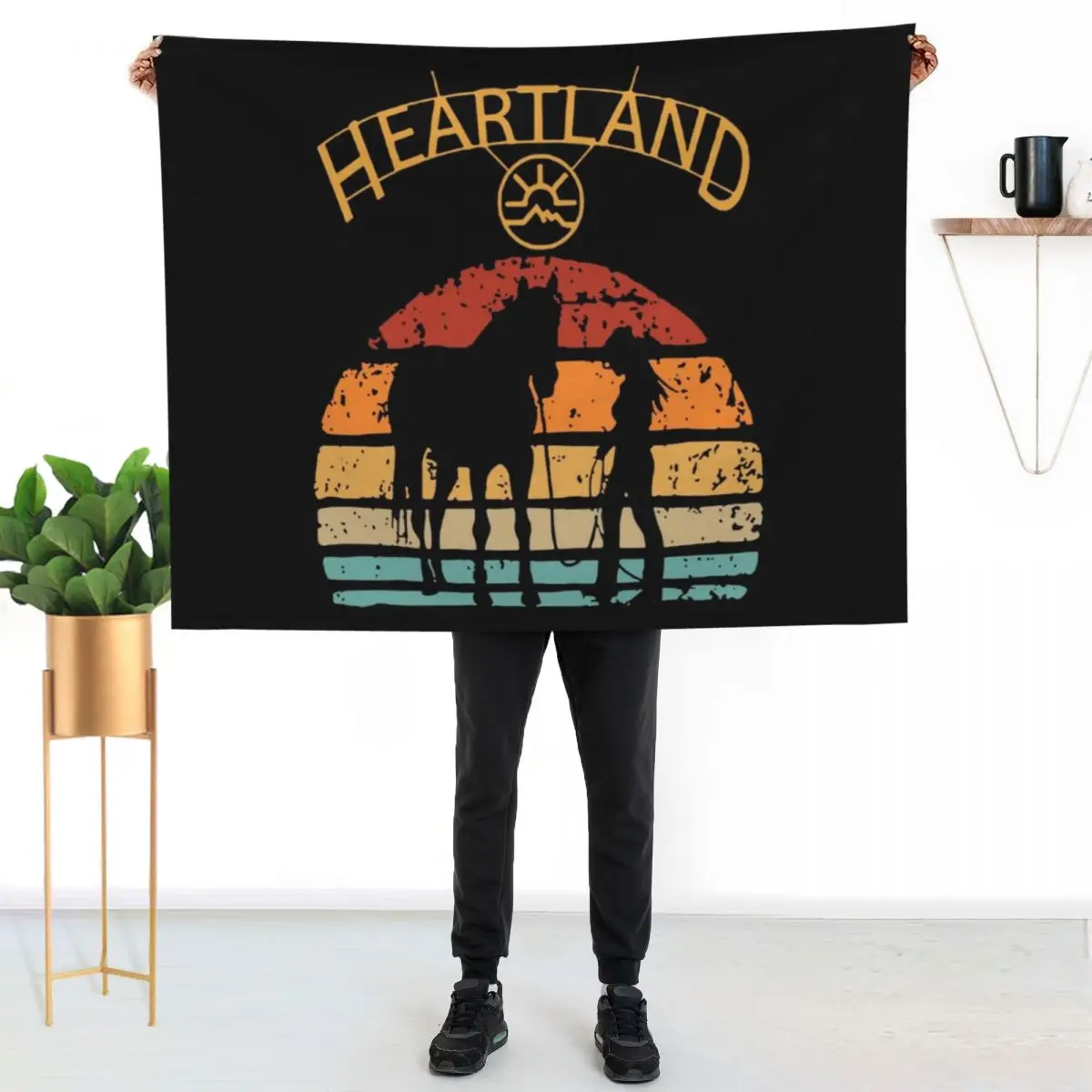Heartland Throw Blanket Kid'S for winter for sofa Soft Plush Plaid Thin Large Blankets