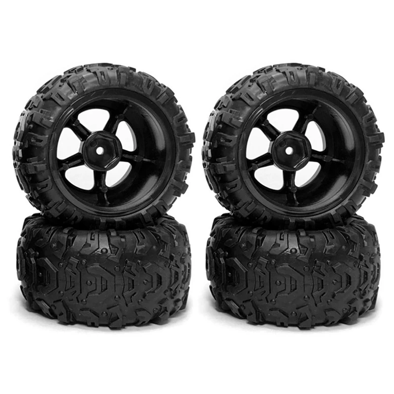 4Pcs Rubber Tire Wheel Tyre for 9300 9310 PXtoy 9300 9302 9303 9304 1/18 RC Car Spare Parts Accessories [bjve-Toy] view 5