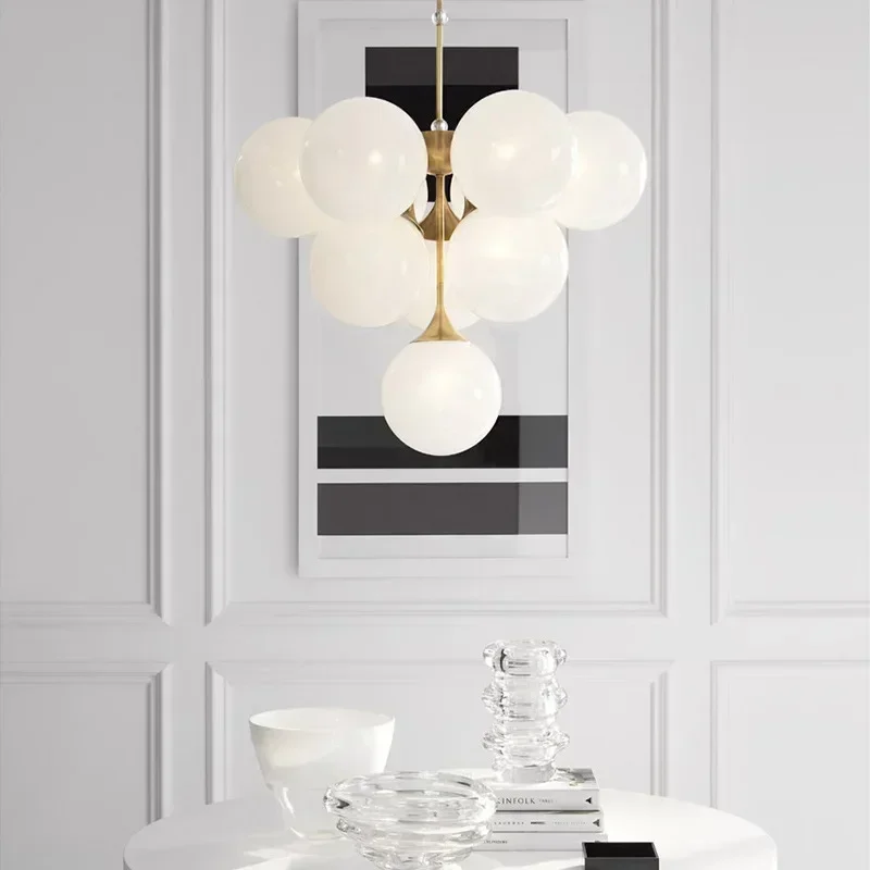 Magic Bean Branch Chandelier With Frosted Glass Ball Elegant Main Light For Living Room Aesthetic Home Decor Chandelier