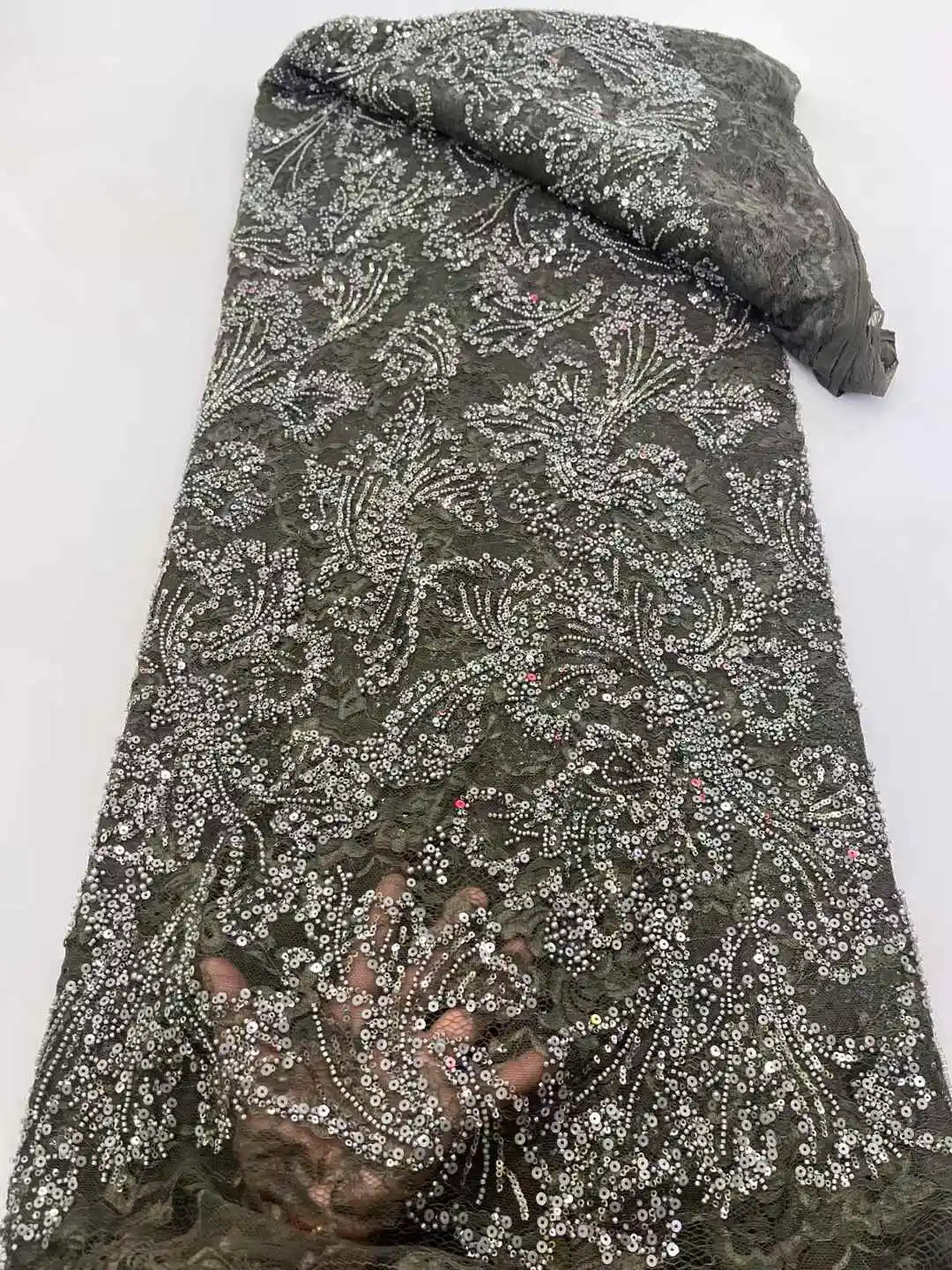 أحدث قماش دانتيل تول ترتر مطرز أفريقي دانتيل نيجيري عالي الجودة لحفلات الزفاف-XC