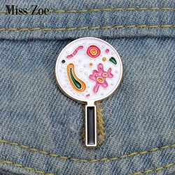 Microscope Enamel Pins Custom Microbiology Paramecium Brooches Lapel Badges Funny Science Jewelry Gift for Students Friends