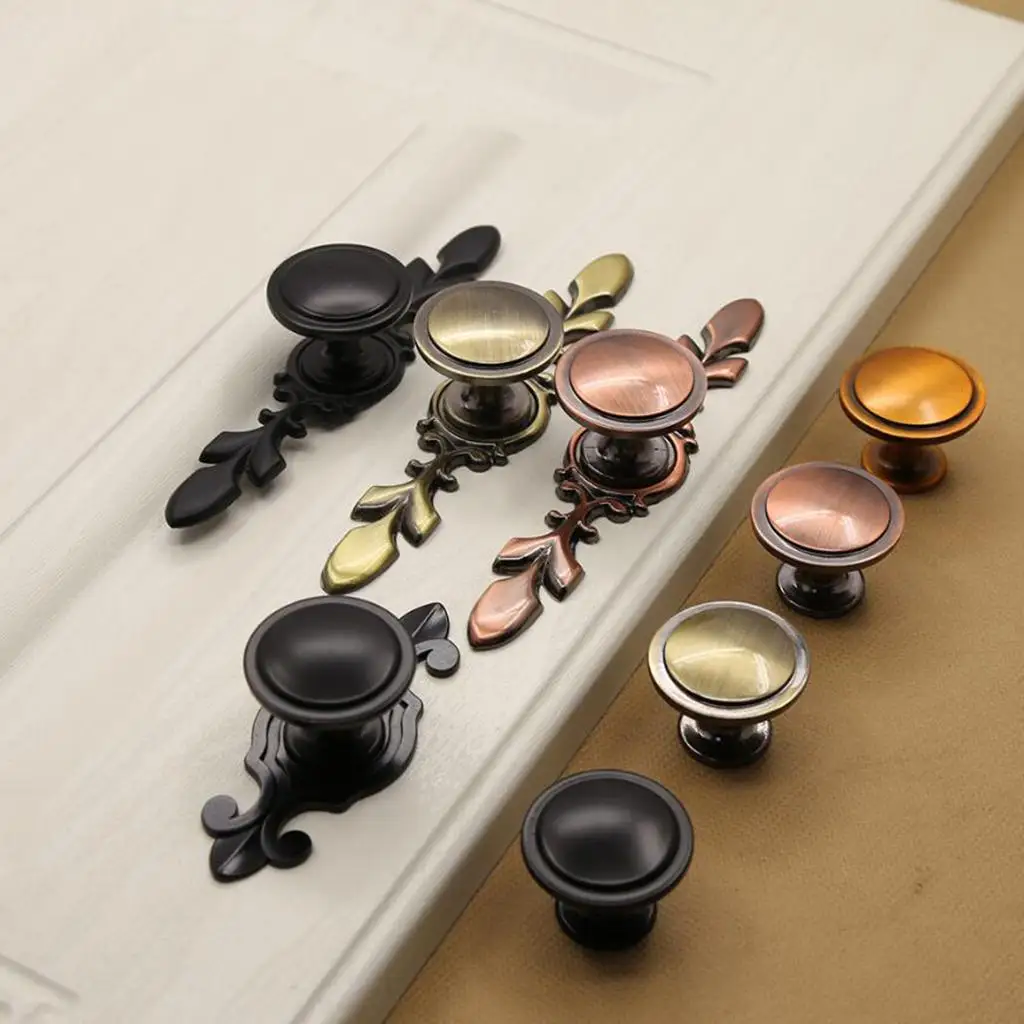 Zinc Alloy Bronze Wardrobe Cabinet handle for door Knob Drawer Pull Handle