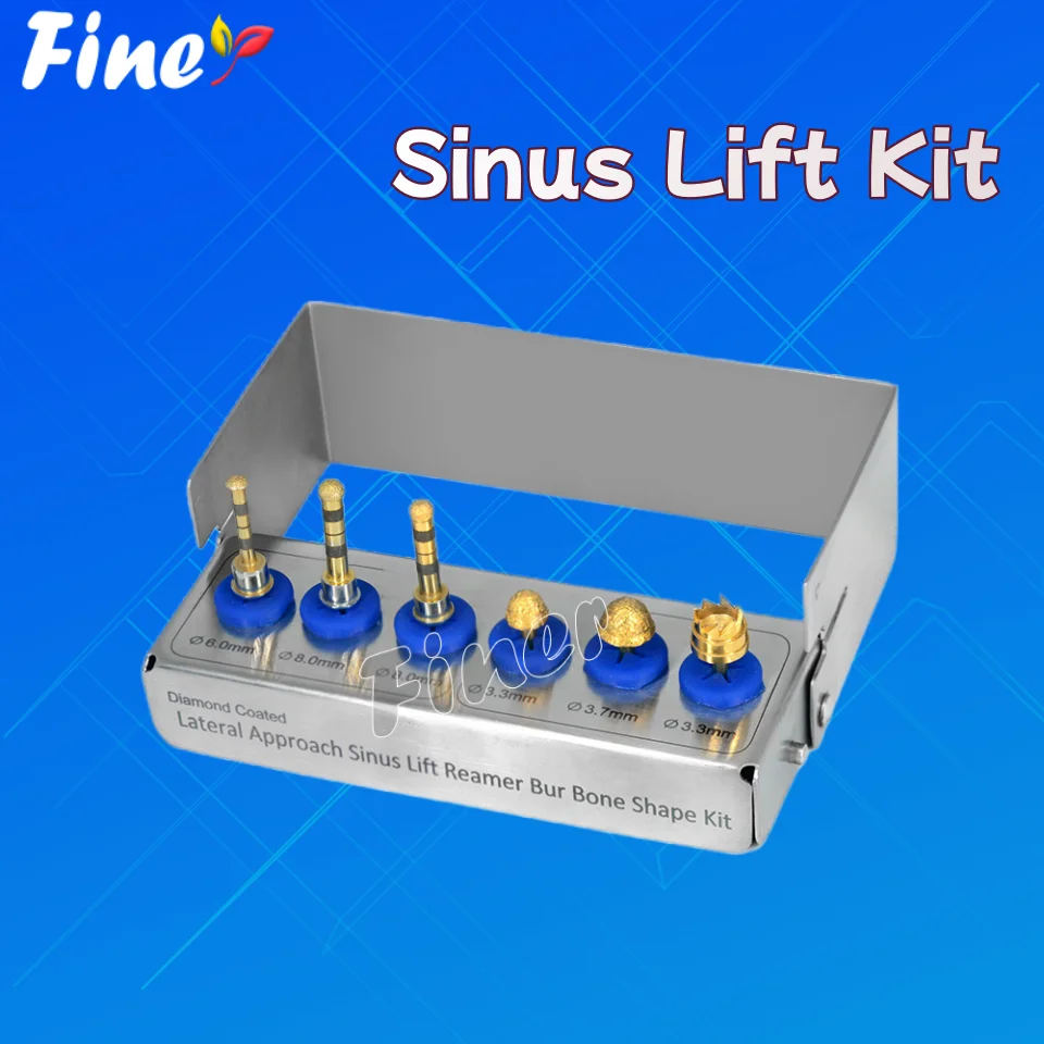 

Dental Sinus Lifting Kit Dental Implant Drills Lateral Approach Reamer Kit Membrane Diamond Coated Bur Drills Sinus Lift Finer