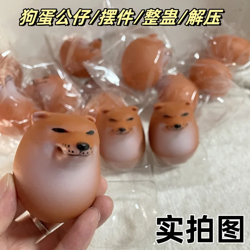Realistico grande Shiba Inu spremibile uovo di cane giocattolo antistress figura da collezione per ragazze bambini regalo per bambini all'ingrosso