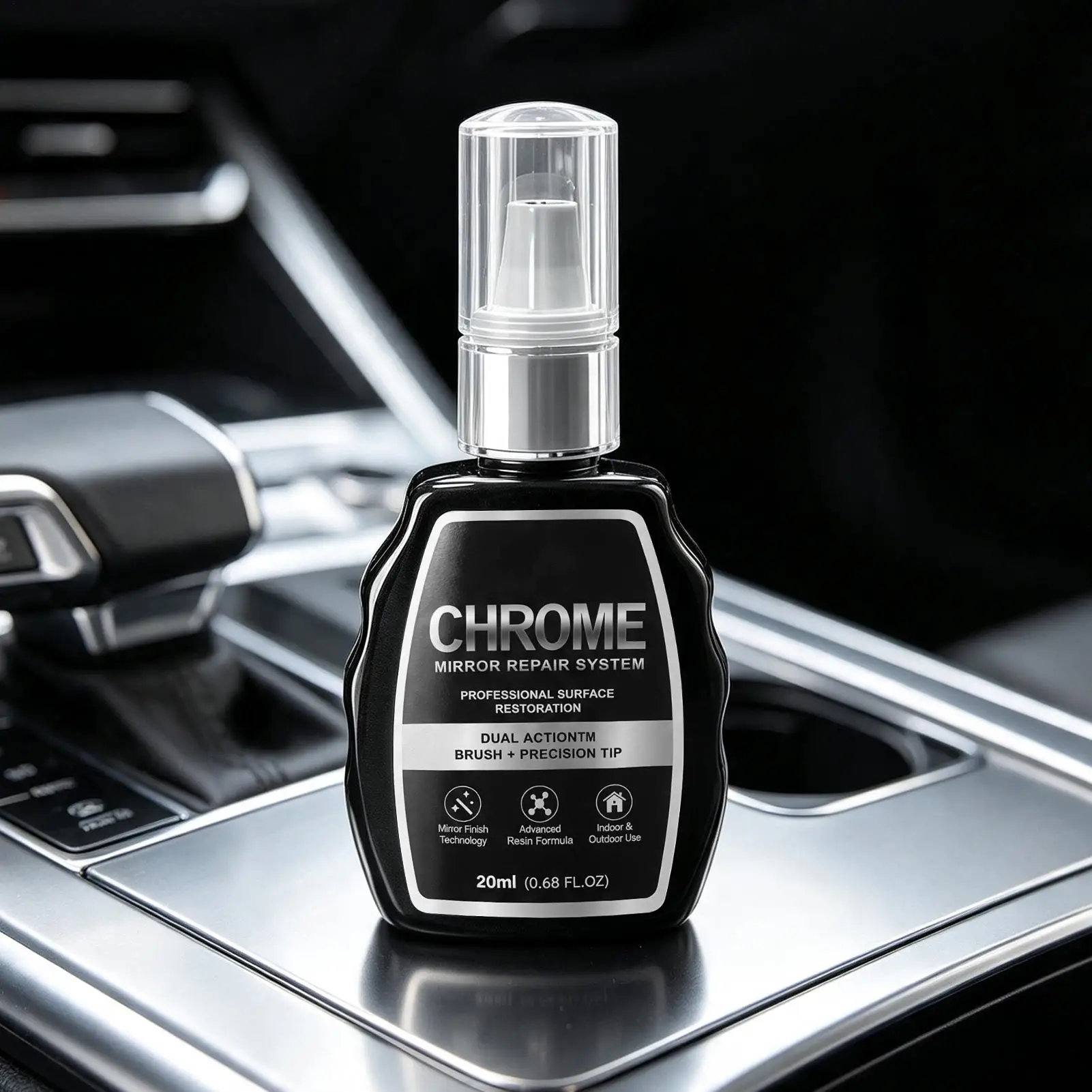 Automotive Chrome Silver Repair Fluid 20ml High-Gloss Door Armrest Bright Strip Paint Restoration and Repair Paste