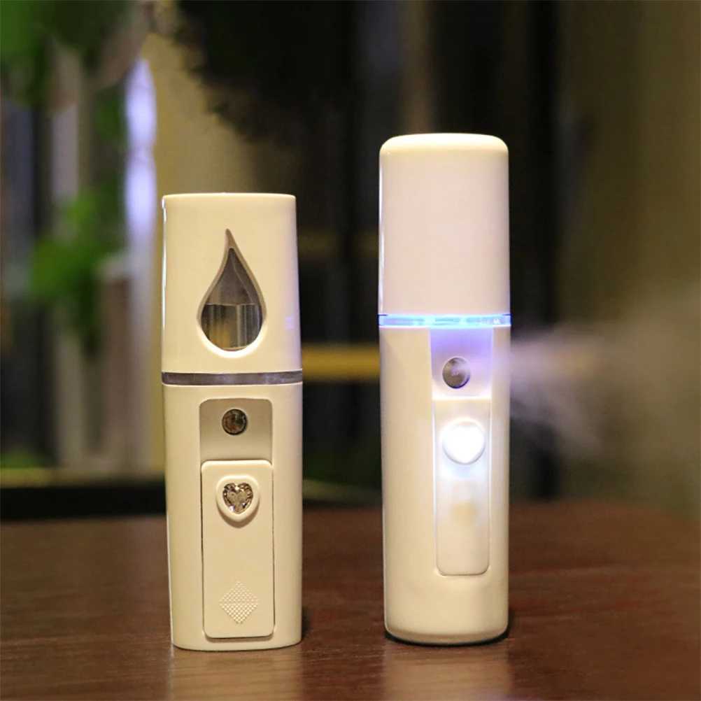 

1Pcs Handheld Humidifier Nano Mist Sprayer Portable Mini Face Steam Device Moisturizer for Dry Skin Care Lightweight White
