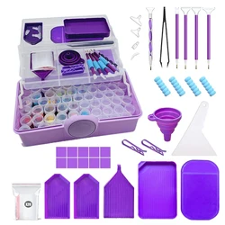 Diamond Painting Storage Box 57 Bottle Three Layer Multi functional Portable Box Diamond Accessories Storage Box Container Tool