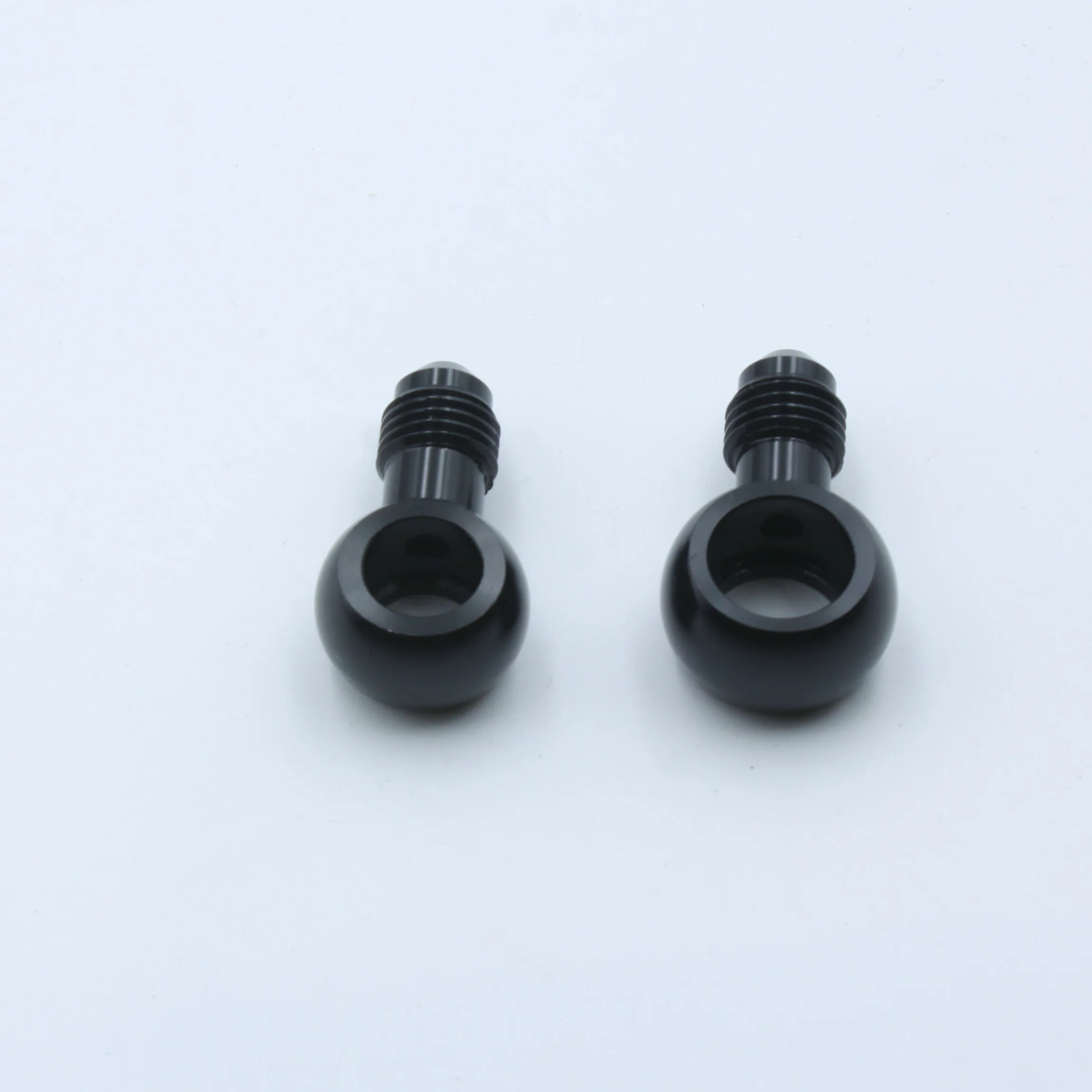 AN4 10mm 12mm Black Aluminum Short Banjo Fitting For AN4 Braided PTFE Hose