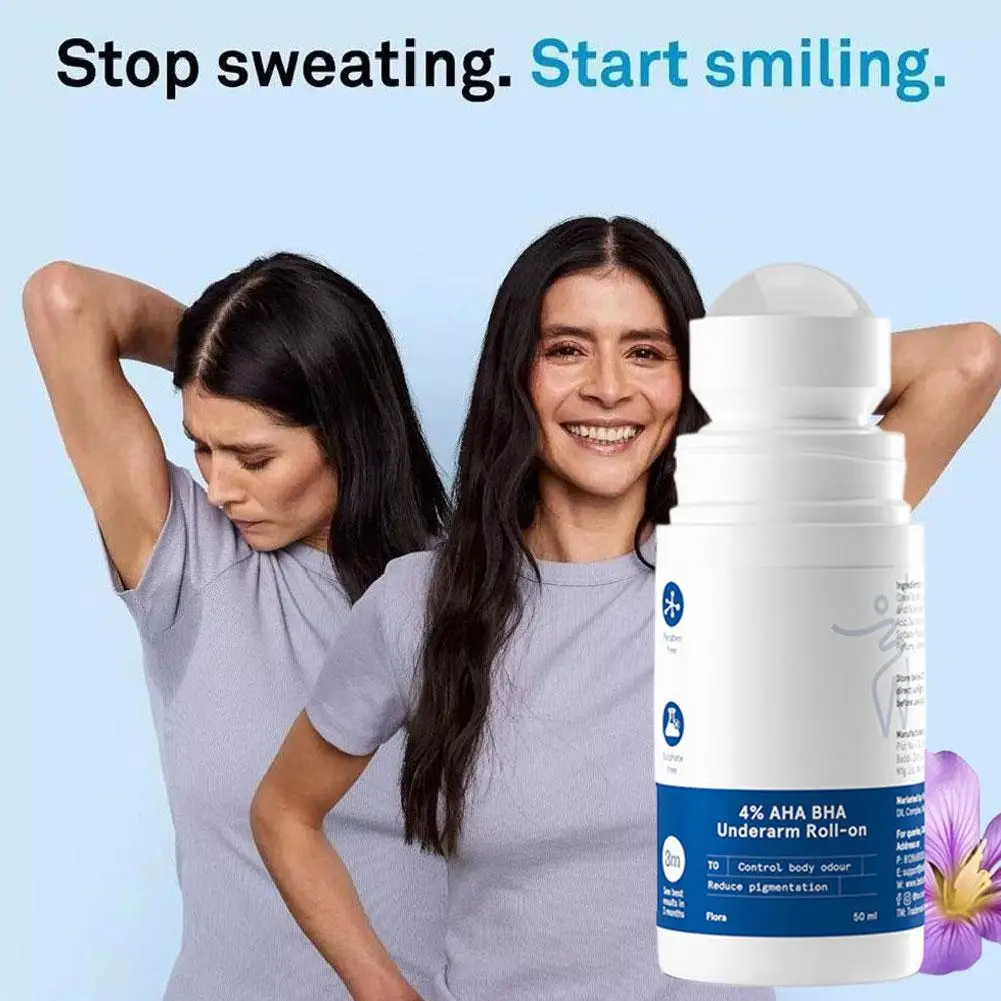 لفة تحت الإبط 4% AHA BHA على 50 مل - كرة دوارة لطيفة لتغذية البشرة تحت الإبط للبشرة الناعمة والناعمة تحت الإبط #5