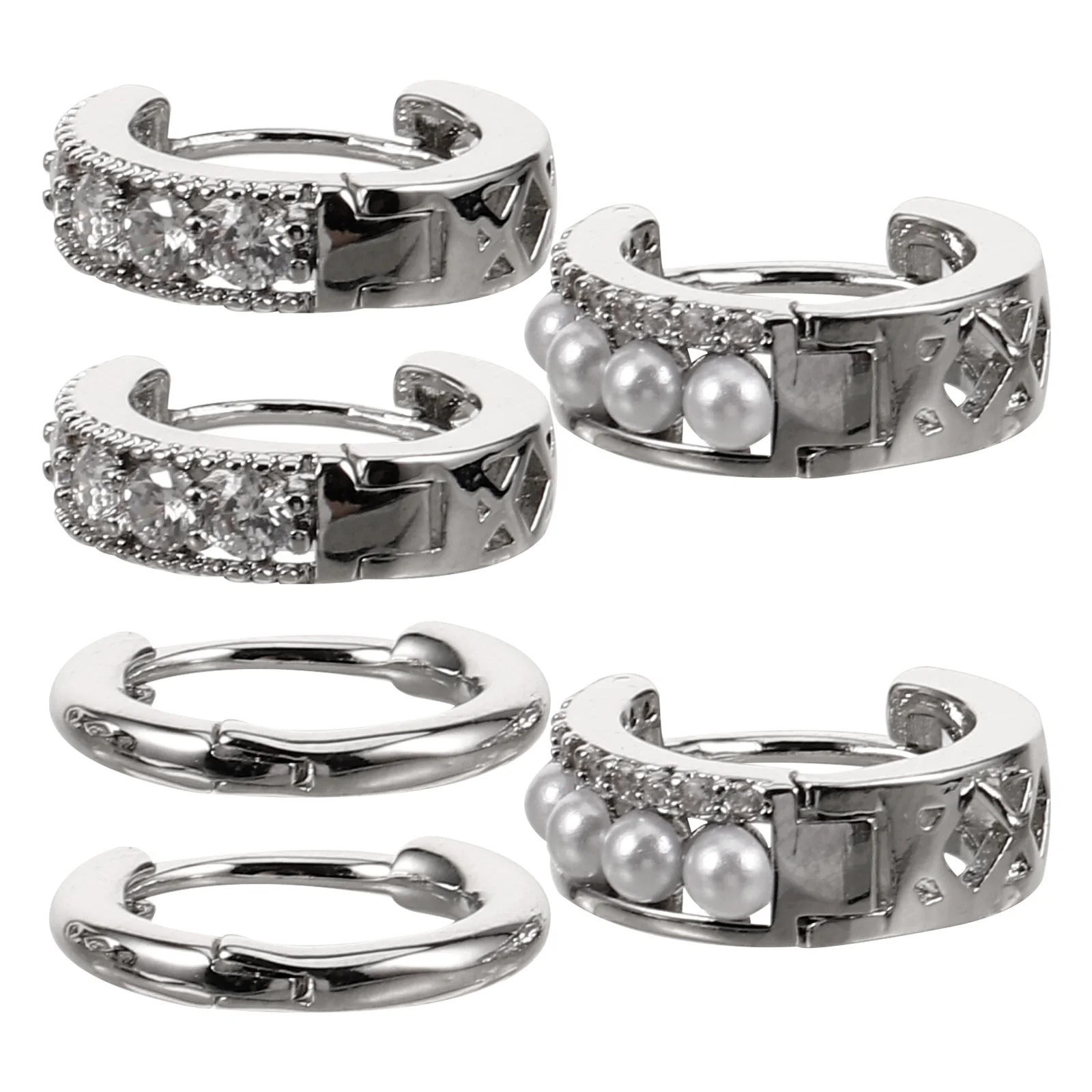 

3Pairs Hoop Earrings Combination Set Trendy Lightweight Small Hoops for Women Fashion Jewelry Statement Earrings