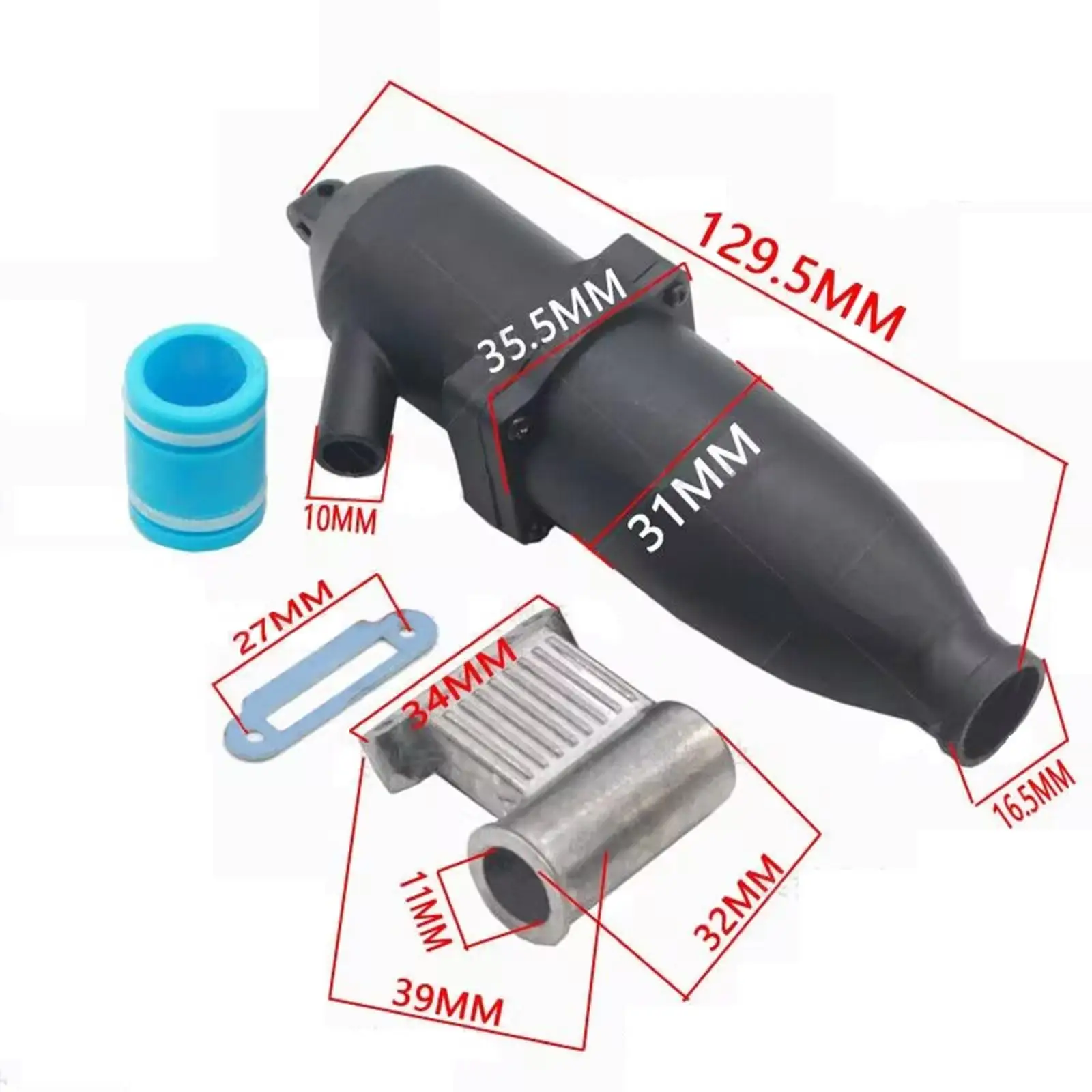 석유 트럭 배기관, 장난감 자동차 교체 02172, 자동차 액세서리 자동차 트럭
