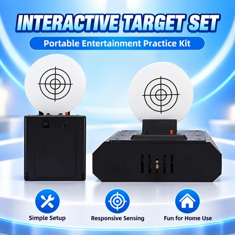 Leisure Interactive Electronic Practice Target Bullseye Pattern Portable Hobby Ornament Fitting