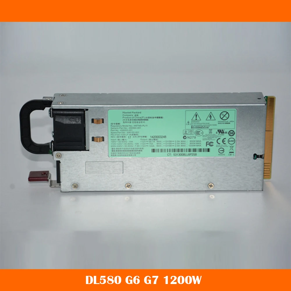 

Max 1200W Server Power Supply For DL580 G6 G7 490594-001 438203-001 498152-001 HSTNS-PL11