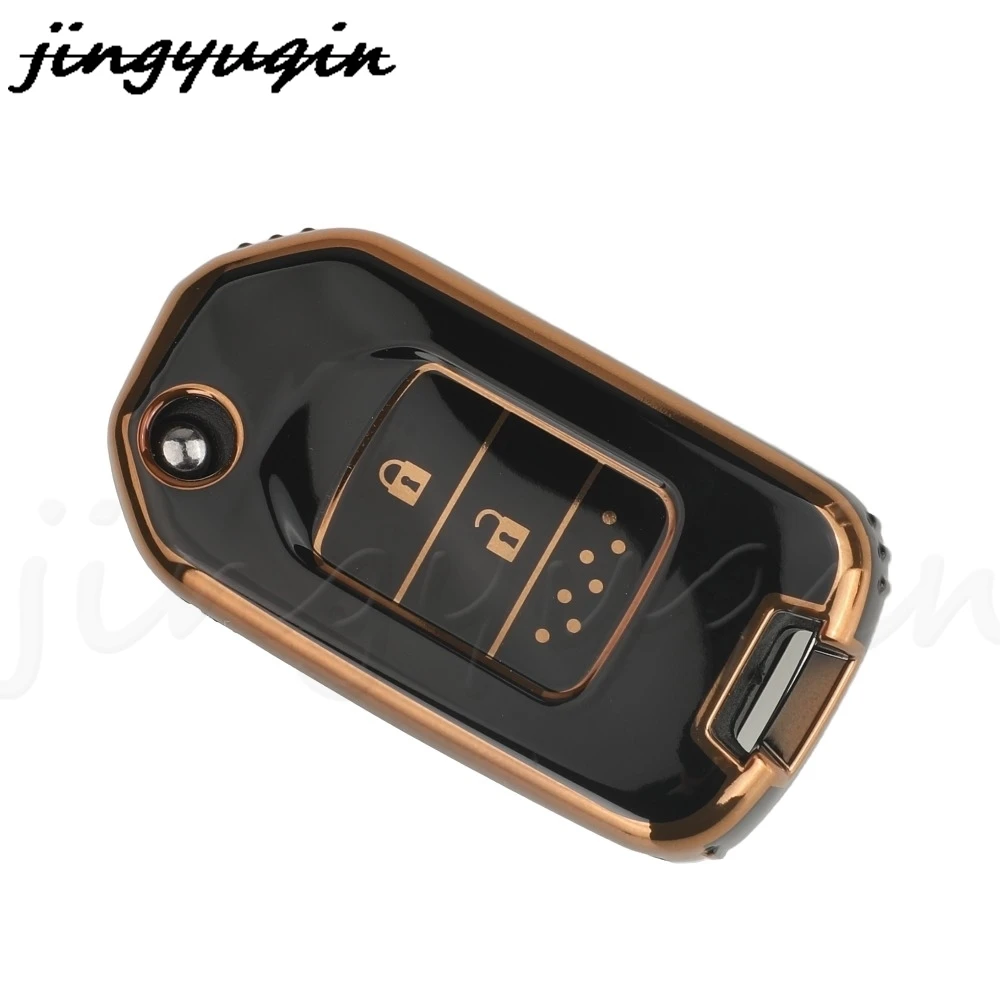 JYQ TPU Auto Key Shell Case Cover For Honda Accord Civic City CRV Jazz XR-V Vezel HR-V FRV Crider Odyssey Remote Car Accessorie