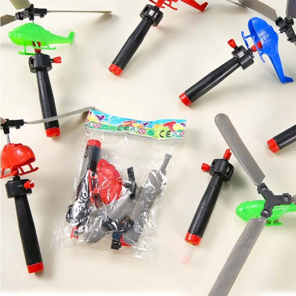 with Handle Cable Pull Line Helicopter Toys Take-off Toy Pull Line Drawstring Helicopter Toy Mini Fun Children Gift