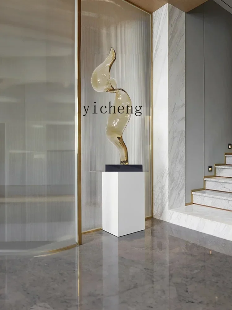 v3 Abstract vertical height slender sculpture porch soft decoration living room niche ornament