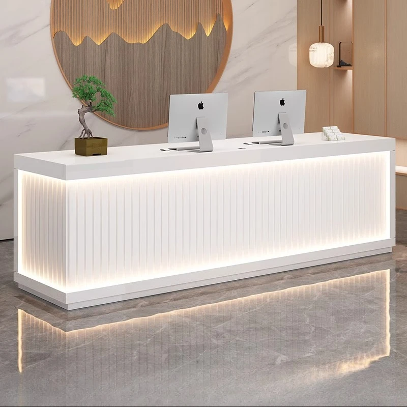 

Office Hair Salon Reception Desks Beauty Salon Simple Modern Luxury Decorations Recepcion Desk Commercial Furniture