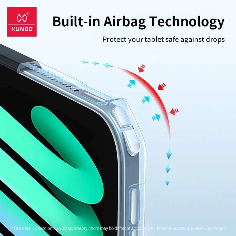 Xundd-태블릿 커버 케이스, 접이식 스탠드 포함, 아이패드용, 아이패드 미니 4 5 6, 아이패드 10.2 2022 용, 아이패드 에어 4 5 8 세대 미니 6 용 케이스