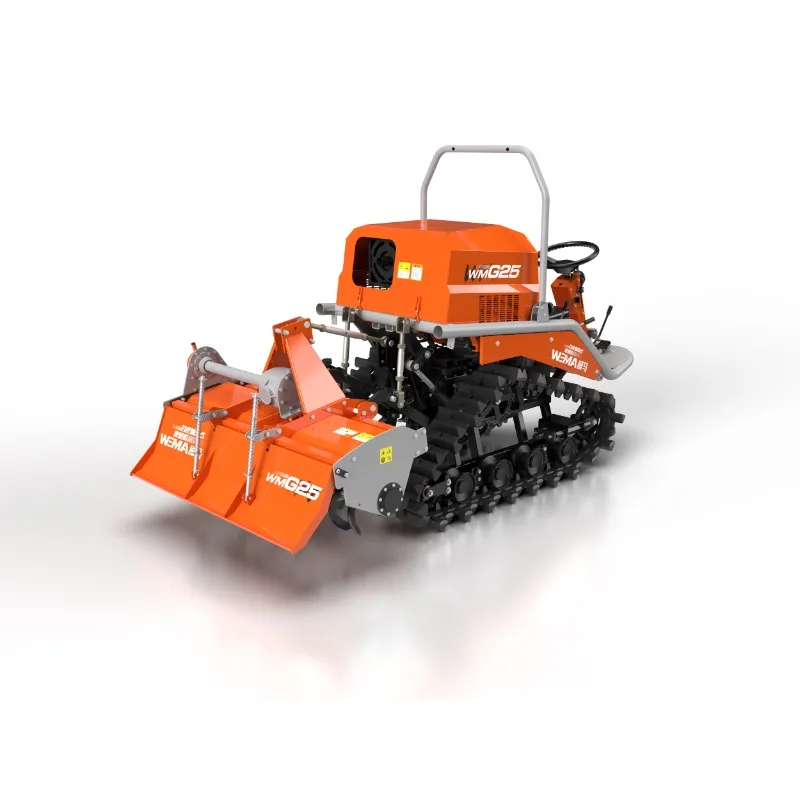 Three-point Hitch Design For Both Paddy Fields Dry Land Operations Self-Propelled Tracked Rotary Tiller Engine-Powered High