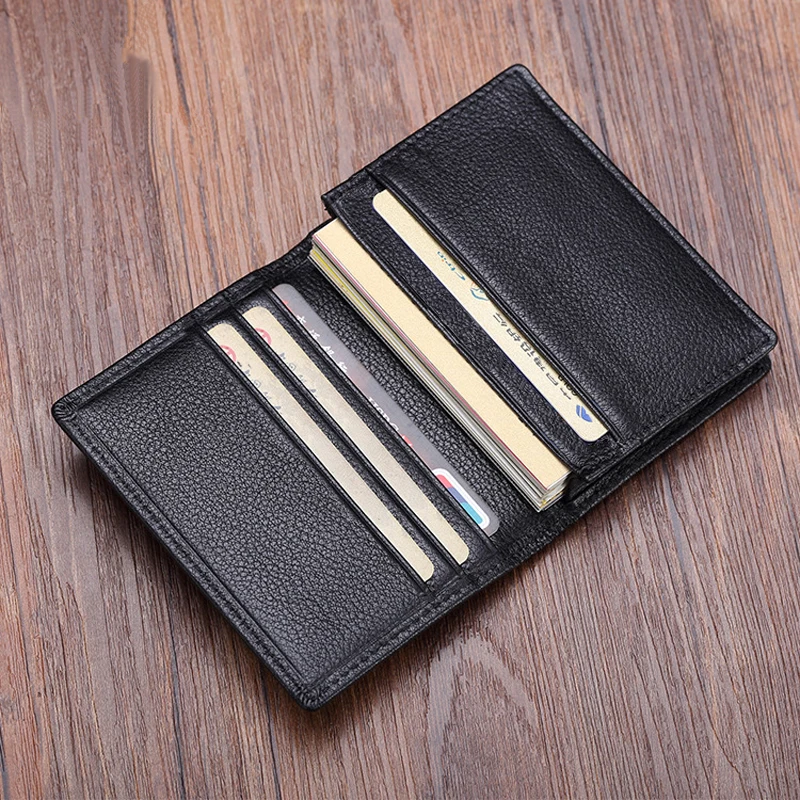 Luksusowe modne portfele na karty z prawdziwej skóry męskie etui na karty kredytowe damskie etui na karty i dowód osobisty męski organizer etui na wizytówki