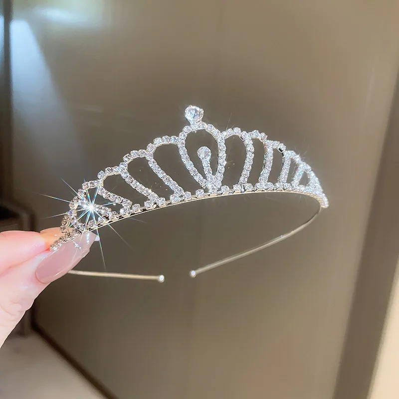 Rhinestone Crystal Hair Comb Crowns For Women Queen Headbands Princess Hair Accessories Bridal Headdress Wedding Jewelry