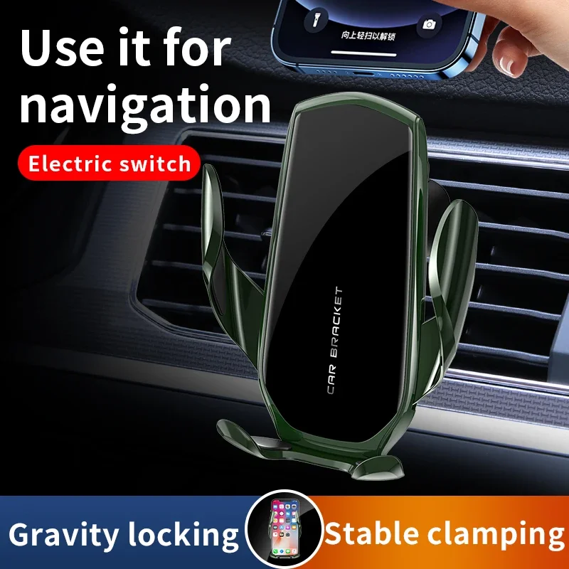 VIKEFON New Mirror Car Mobile Phone Holder Car Navigation Gravity Induction Support Clip-type Air Outlet Vehicle Bracket Mount