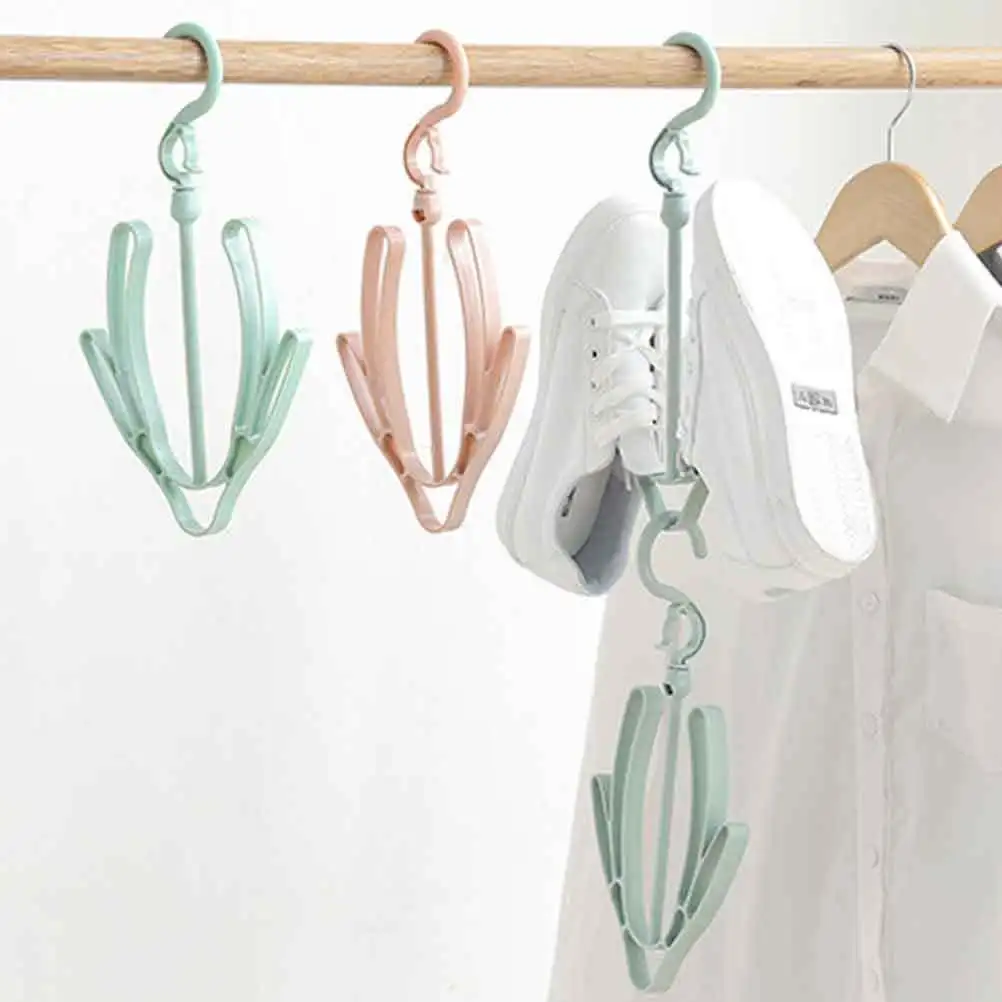 Étagère de séchage de chaussures, 4 pièces, cintre mobile, matériau PP, légère, garde les chaussures en bonne forme, support mobile