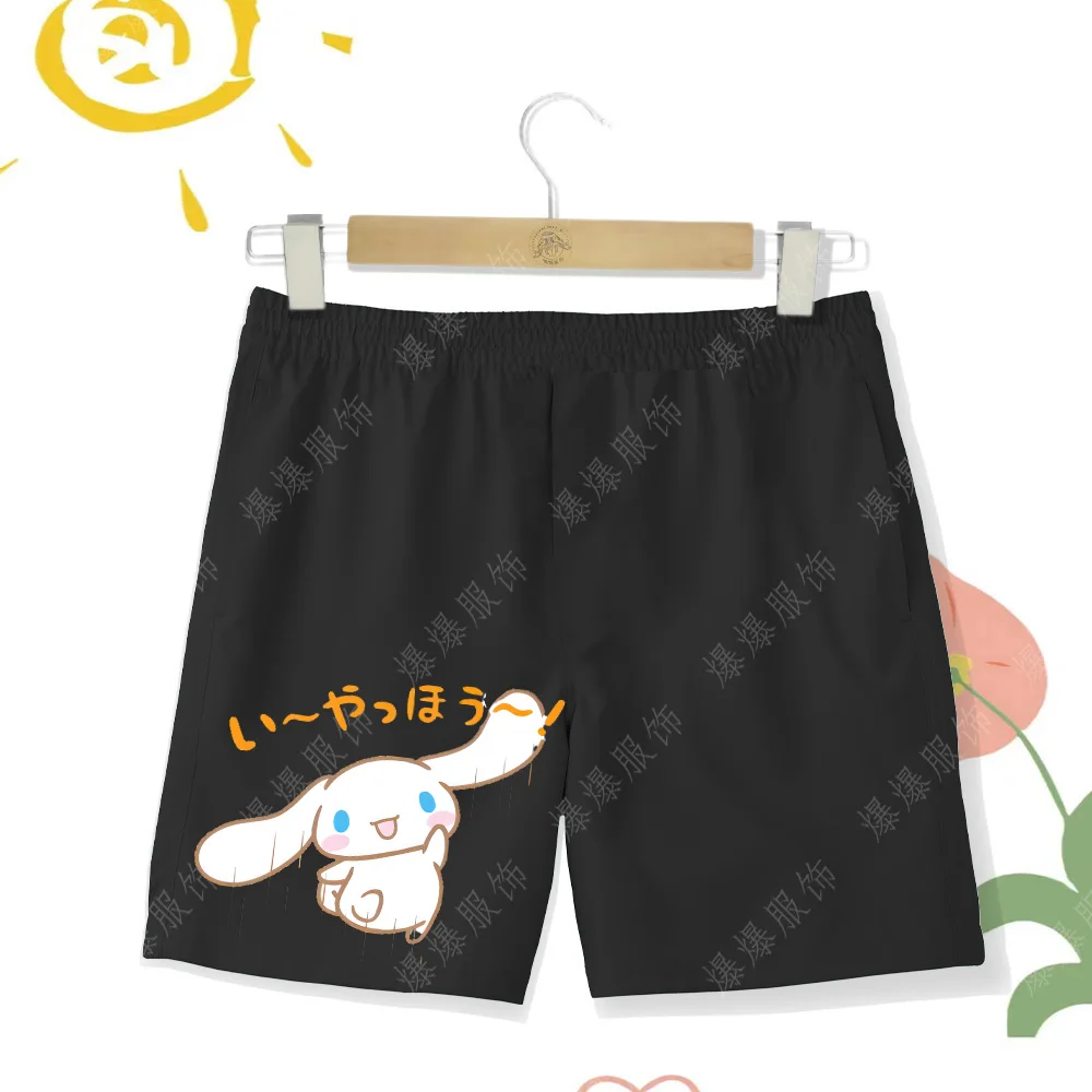 Multi Color Children's Beach Pants Sanrio Printed Cinnamoroll Quick Drying Shorts Clothing Outdoor Street Beach Swimming Pool